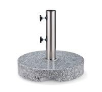 VonHaus Parasol Base Round Granite Effect 22kg Umbrella Stand Heavy Duty in Light Grey VonHaus Light Grey