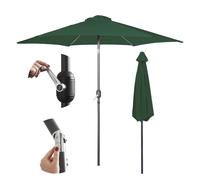 VonHaus Parasol Umbrella 2.7M Garden Parasol with Crank & Tilt Function, Green