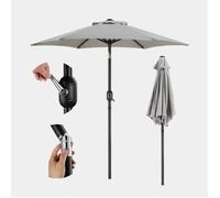 VonHaus Parasol Umbrella 2M Garden Parasol with Crank Tilt Function Grey