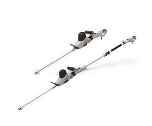 Vonhaus Pole Hedge Trimmer Corded, Long Reach Telescopic Extendable Electric Cutter, 600W Motor, 45Cm Blade, Dual Action Blades