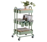 Green Storage Trolley on Wheels