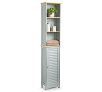 VonHaus Shrewsbury Freestanding 1 Door Tall Bathroom Cabinet in Grey VonHaus Grey