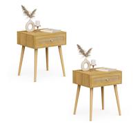 Sienna Rattan Bedside Tables Set of 2