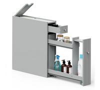Freestanding Shaker Style Slimline Bathroom Storage Unit VonHaus Grey One Size