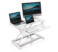 VonHaus Standing Desk Converter, Height Adjustable White Workstation