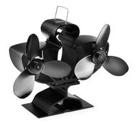 VonHaus Stove Fan - Double Log Burner Fan with 6 Blades, Heat Powered Fan for Wood/Log Burners, Fireplaces, Stove Heaters - Silent Operation, Eco Friendly Circulation, Self Powered, New