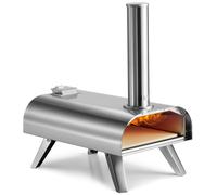 VonHaus Tabletop Outdoor Pizza Oven in Silver VonHaus Silver
