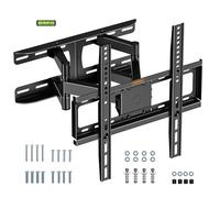 VonHaus Tilt and Swivel TV Wall Bracket for 24-75" Screens, Wall Mount w/Spirit Level, 45kg Capacity, Max VESA: 400x400mm, for Curved and Flat Screens