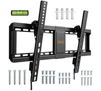 VonHaus Tilt TV Wall Bracket for 37-85" Screens, Tilting Flat to Wall Mount with Quick Release Straps, 75kg Capacity, Max VESA: 400x600mm, for Curved and Flat TV's