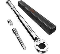 30-210 Nm 1/2 Torque Wrench with 3/8 Reducer VonHaus Silver One Size