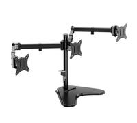 VonHaus Triple Monitor Stand for 17-27" Screens, Three Screen Monitor Desk Mount, Height Adjustable, Easy Assemble Stand with Full Tilt, Rotation & Swivel Arms, VESA: 75x75 & 100x100mm