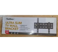 VonHaus TV Wall Bracket for 15-50" Screens, Ultra-Slim TV Bracket with Spirit Level, Flat to Wall Mount, 40kg Capacity, Max VESA: 300x200m