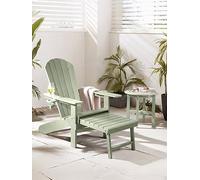 Adirondack Green Garden Chair with Footstool
