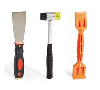 Vonhaus Window Glazing Tool Kit (3PCs) Putty Tool, Rubber Mallet Hammer & Paddle for Glazing/Deglazing/Beading - UPVC Windows/Doors