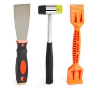 Vonhaus Window Glazing Tool Kit - High Tensile Steel Chisel, Rubber Mallet Hammer & Polypropylene Paddle