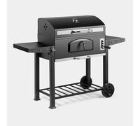 Vonhaus Charcoal Bbq, American Style Xxl Portable Barbecue, 2 In 1 Barbeque And Smoker, Grill Meat, Fish & Vegetables