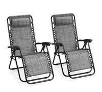 Set of 2 Textoline Zero Gravity Reclining Chairs