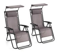 Set of 2 Zero Gravity Canopy Chairs