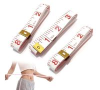 VONJUMA Pack of 3 Inch Tape Measure 2 in 1 Measuring Tape Body with Cm and Inch Scales Tailor Tape Measure Tape Measure for Body Chest Waist Circumference Measure 200 cm / 78.74 Inches