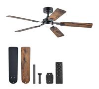 VONLUCE Ceiling Fan with Light Remote Control, 36"/ 42"/52" Modern Ceiling Fans with Timer 6 Speeds Quiet Reversible Motor, 91/107/132 cm Indoor Outdoor Ceiling Fan for Living Room Kitchen Patio