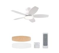 VONLUCE Ceiling Fan with Light Remote Control, 36"/ 42"/52" Modern Ceiling Fans with Timer 6 Speeds Quiet Reversible Motor, 91/107/132 cm Indoor Outdoor Ceiling Fan for Living Room Kitchen Patio