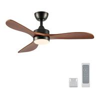 VONLUCE Ceiling Fan with Light Remote Control, 36"/ 42"/52" Modern Ceiling Fans with Timer 6 Speeds Quiet Reversible Motor, 91/107/132 cm Indoor Outdoor Ceiling Fan for Living Room Kitchen Patio