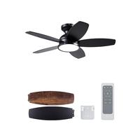 VONLUCE Ceiling Fan with Light Remote Control, 36"/ 42"/52" Modern Ceiling Fans with Timer 6 Speeds Quiet Reversible Motor, 91/107/132 cm Indoor Outdoor Ceiling Fan for Living Room Kitchen Patio