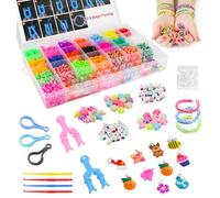 VonLux 5000+ Rubber Loom Bands Kit - Loom Bands Refill Bracelet Making Set incl 22 Colors Twist Bands with a Storage Box, Letter Beads, Pattern Beads etc. for DIY