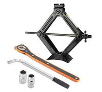 VonLux Car Jack Kit, Scissor Jack 2 ton with Speed Handle, Labor-Saving Ratchet and Wheel Wrench with 2 Sockets, Lifting Tyre Tool Portable Trolley Jack for Car Van
