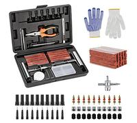 VonLux Tyre Repair Kit- 120 pcs Car Tyre Puncture Repair Kit, Heavy Duty Flat Tyre Emergency Repair Tool Kit w/Tire Plugs,Strips,Tyre Valves Tools - Value Pack for Auto Car Van Truck Motorcycle etc
