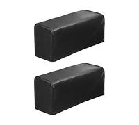 Vonluxeshop 2 Pcs Armchair Arm Covers, PU Leather Sofa Armrest Covers, Protectors Stretchy Waterproof Furniture Protector (Black)