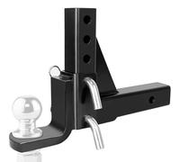 VONLX Trailer Hitch Ball Mount Class 3 Tow Hitch 8 Position Adjustable Ball Mount Tow Hitch with 1" Hole and Pins for 2" Receiver