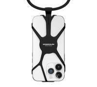 VONMÄHLEN Infinity Mobile Phone Chain Universal Case with Detachable Neckstrap - Compatible with any Mobile Phone and Smartphone - Elegant Mobile Phone Lanyard Strap Made of Nylon & Silicone - Black