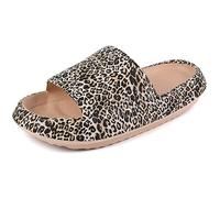 VONMAY Cloud Slides for Women Men Pillow Slippers Shower Sandals House Slides Quick Drying Non Slip Thick Foam Sole, Leopard, 7-8 Women/5-6 Men