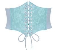 VONMELLI Renaissance Corset Belt for Women Lace-up Wide Elastic Waist Belts | Retro Hight Waist Elastic Belt Stretch Side PU Leather Tied Waspie Belts for Halloween Costume Parties