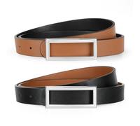 VONMELLI Skinny Reversible Belts for Women, Ladies Thin Belt for Dresses Jeans Pants with Gold Buckle