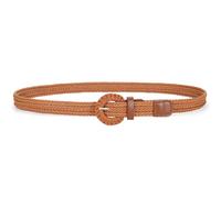 VONMELLI Women's Braided Rattan Belt, Slim 1.8 cm Boho Belt for Dresses, Jeans and Summer, brown, XL: Passend für Taillen bis zu 109 cm