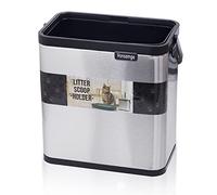 Vonsamge Universal Cat Litter Scoop Holder, Stainless Steel Small Portable Cat Litter Scooper Holder Trash Container.