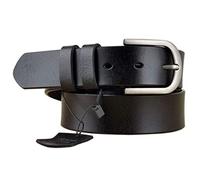 VONSELY Womens Leather Belts for Jeans, Women Leather Waist Belts for Pants, Wide Black, Suit Waistline 25"-29"