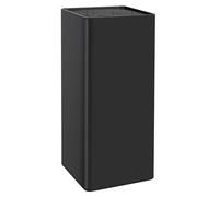 Vonsera Knife Block with Detachable Bristle Insert, Universal Knife Holder, Square Knife Block Without Knives, Stores 8 Kitchen Knives or Scissors, Black, 22 x 9.5 x 9.5cm