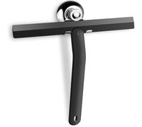 Vonsera Shower Squeegee, Black with Stainless Steel Suction Cup Hook, Window Squeegee for Shower, Bathroom, Mirror, Window, 25 cm
