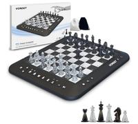 Vonset P6 Computer Chess Game Talking Smart Chess Board Electronic Chess Set Magnetic Chess Computer with LED for Beginners Electronic Chess Board for Kids & Adults Learn Chess