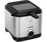 Vonshef Deep Fat Fryer, 1.5L Fryer W/ Adjustable Temperature, 900W, Observation Window, Non-Stick Removable Basket & Non-Slip Feet