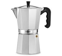VonShef Stovetop Coffee Maker, 12 Cup Aluminium Italian Espresso Maker, 600ml Gas & Electric Stove Top Moka Pot with Replacement Gasket & Filter