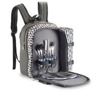 Grey Picnic Backpack - 2 Person
