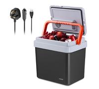 VonShef 24L Electric Cool Box, Large Insulated Cooler Box with Hot & Cold Functions & Three Power Options (3-Pin 240v Wall Plug, USB-A & 12v Car Plug), Festival & Camping Accessories