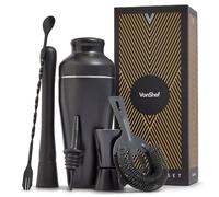 VonShef 6pcs Cocktail Shaker Set in Black VonShef Black