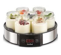 VonShef 7 Jars Digital Yoghurt Maker in Metallic Silver VonShef Metallic Silver