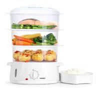 VonShef 9L Large Capacity Electric Food Steamer in White VonShef White