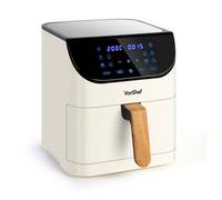 5L Air Fryer with LED Display and 10 Functions - Cream